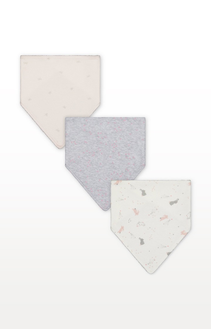My First Pink Bunny Dribbler Bibs - 3 Pack