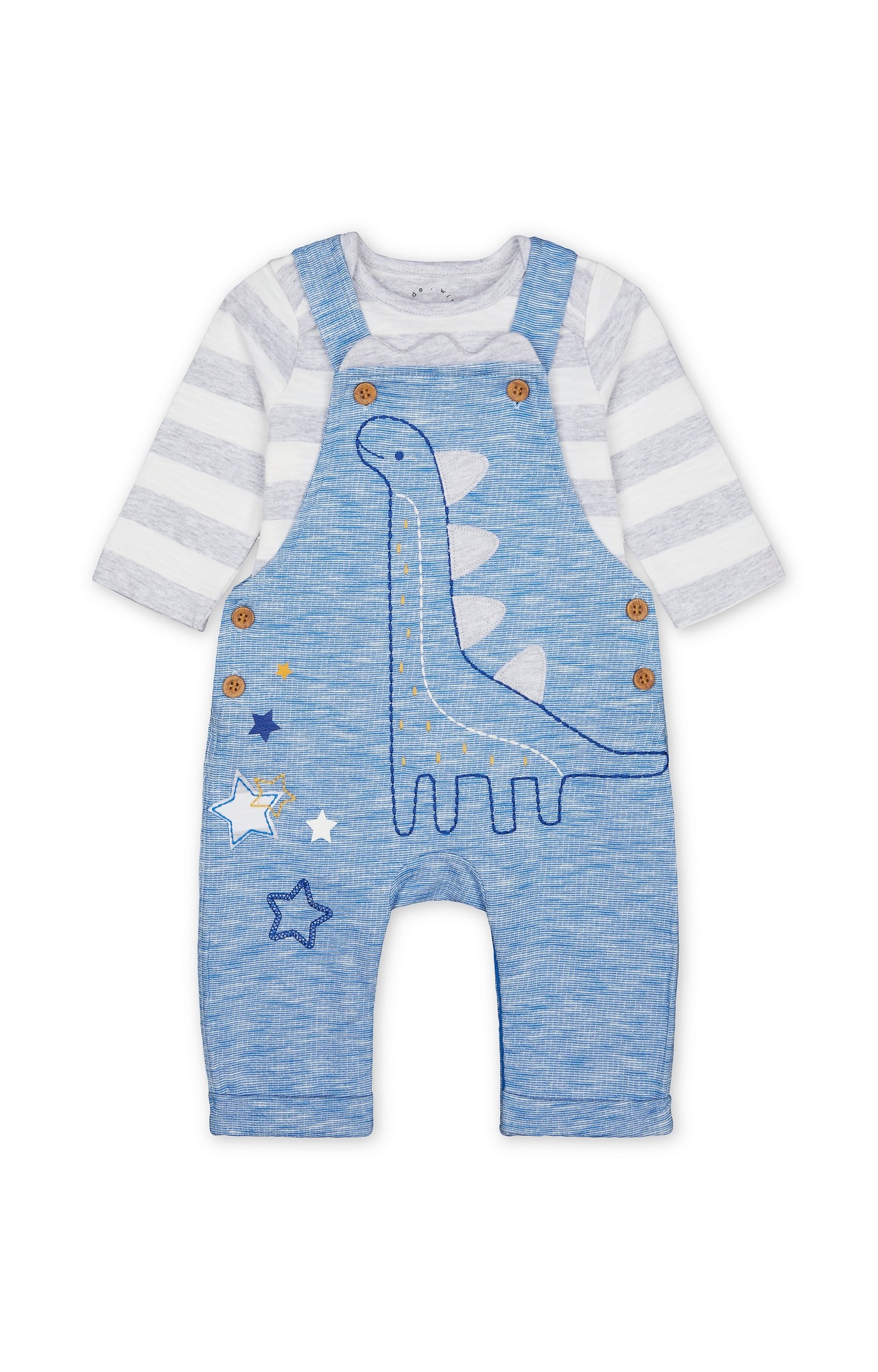 Mothercare | Blue Printed Dungaree 0