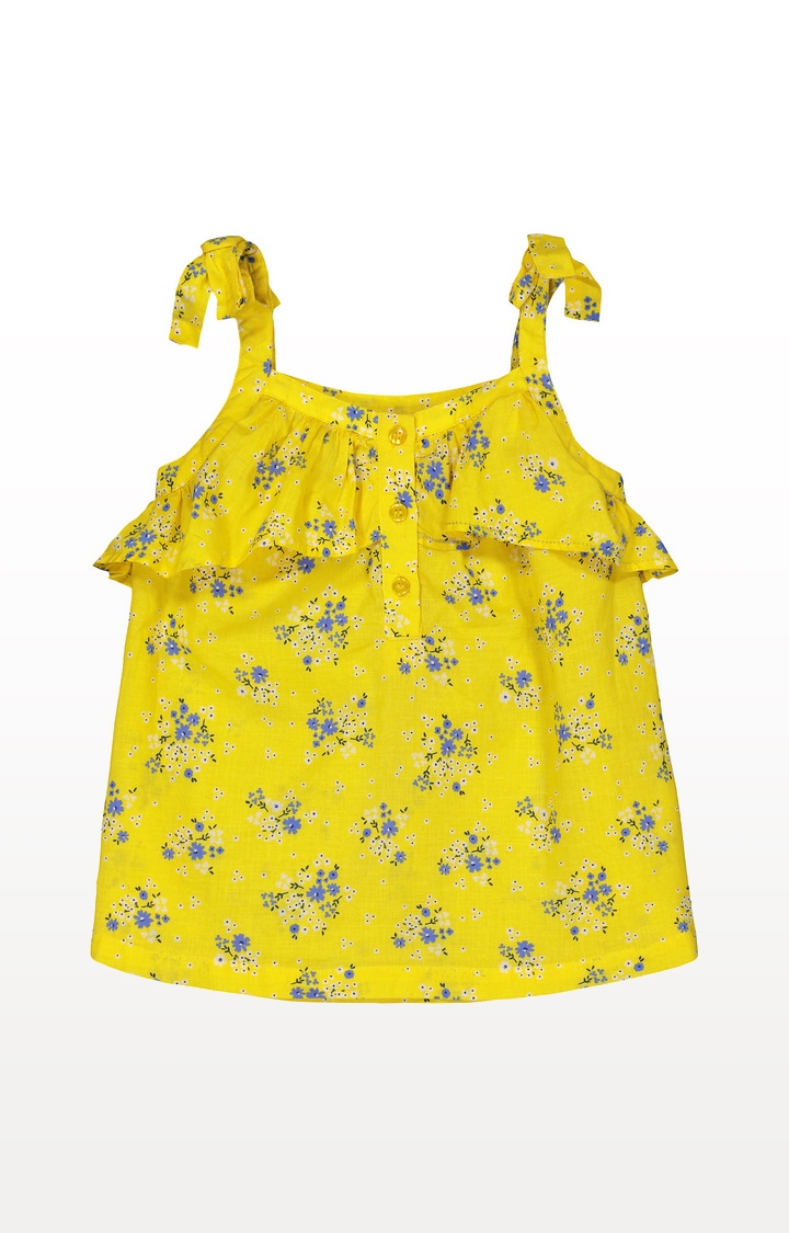 Mothercare | Yellow Ditsy Floral Frill Blouse 0