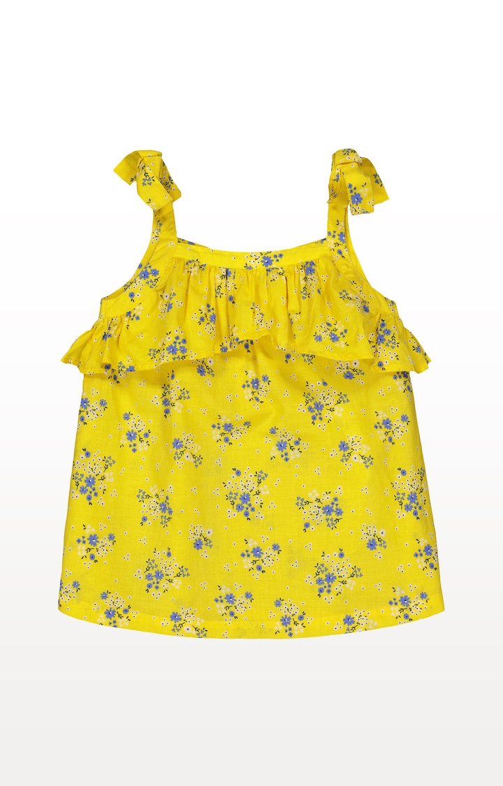 Mothercare | Yellow Ditsy Floral Frill Blouse 1