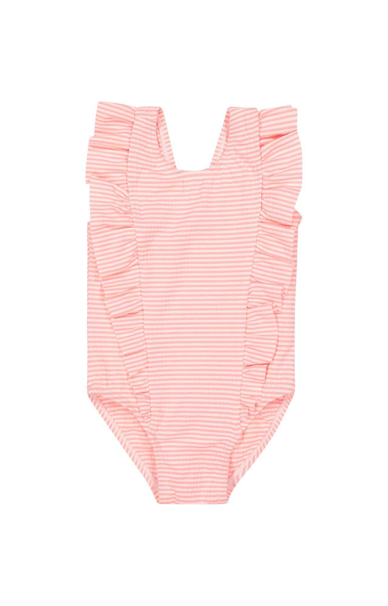 Pink Striped Swimsuit