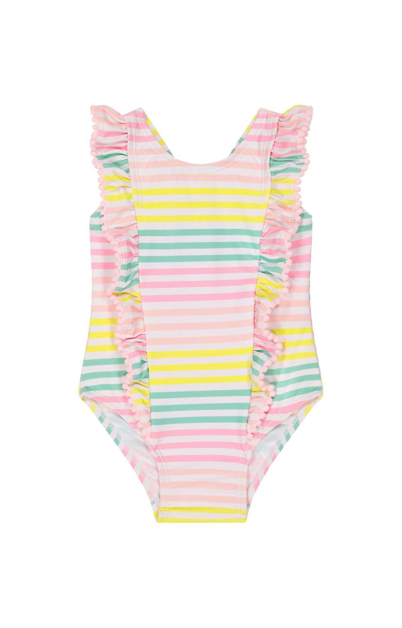 Pink Striped Swimsuit