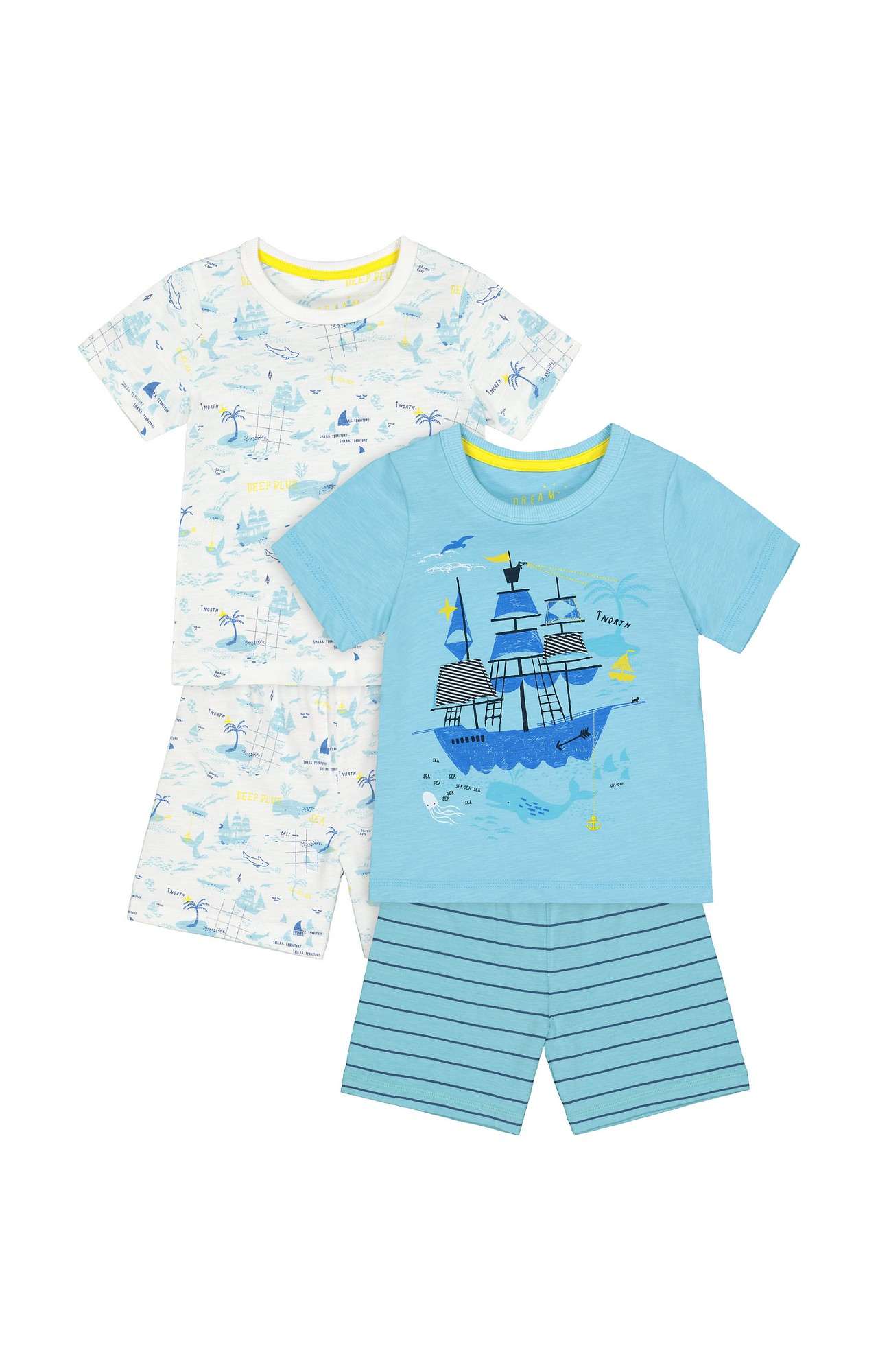 Multicoloured Printed Pyjamas - Pack of 2
