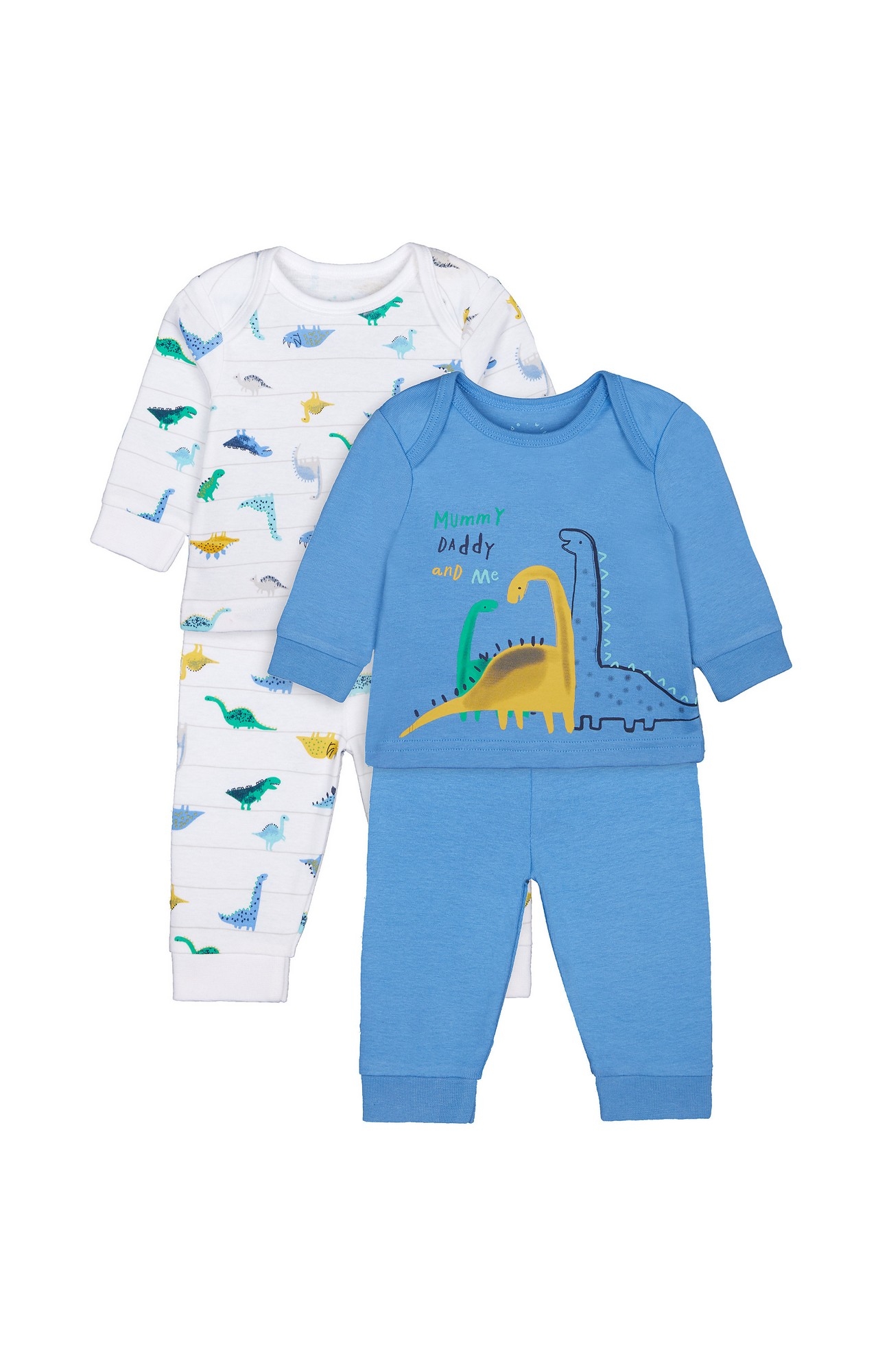 Mothercare | Blue Printed Pyjamas - Pack of 2 0
