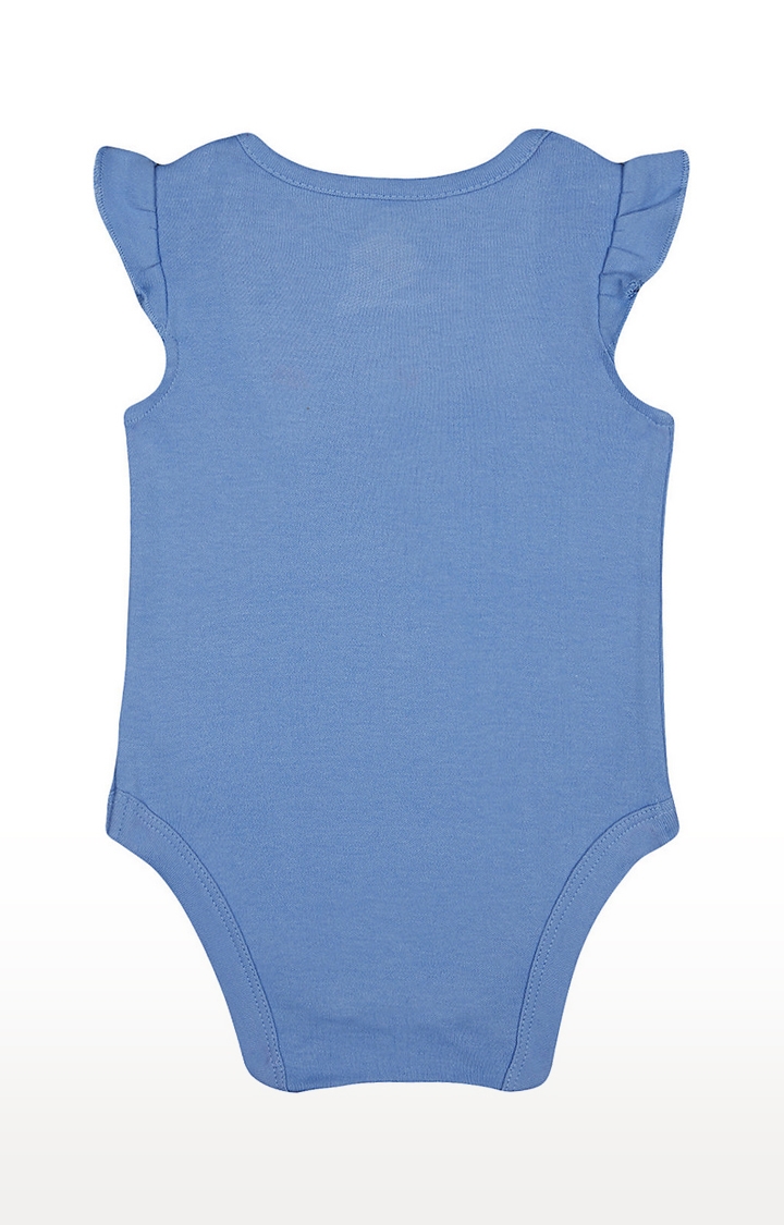 Mothercare | Girls Sleeveless Bodysuit - Printed Blue 1