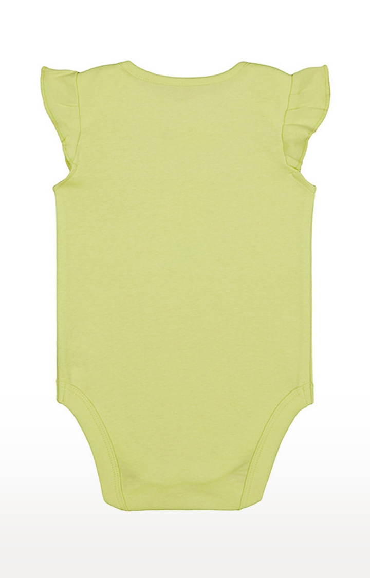 Mothercare | Girls Half Sleeve Bodysuit - Printed Yellow 1