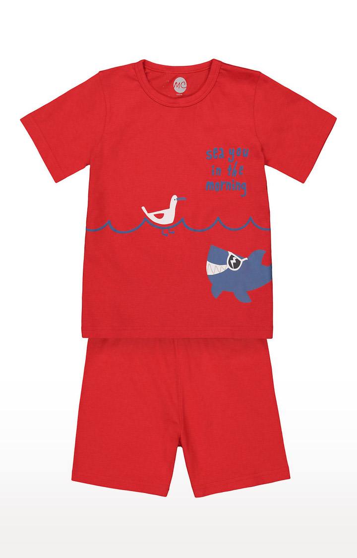 Boys Shortie Set - Red