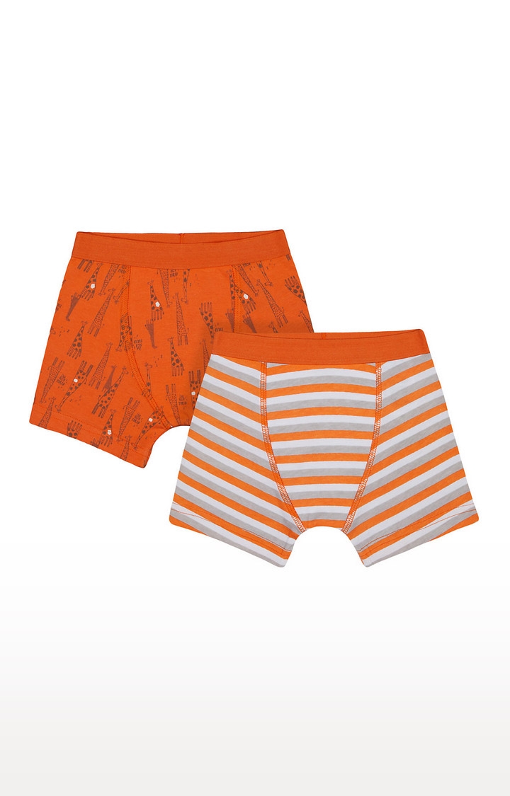 Mothercare | Orange Printed Briefs - Pack of 2 0