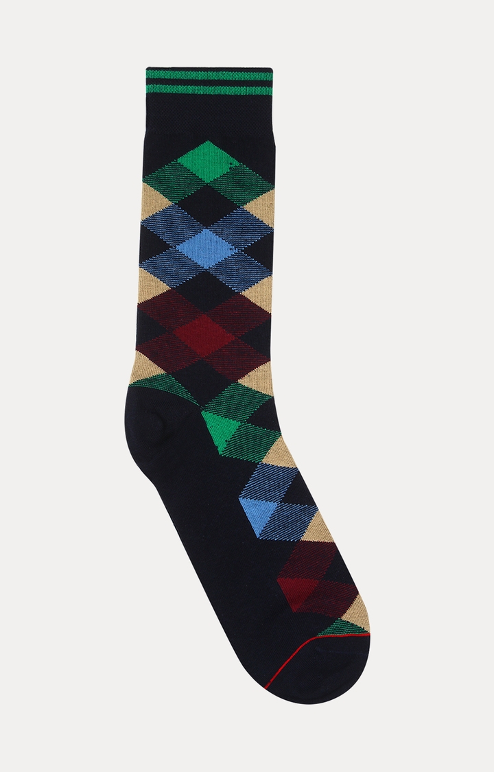 Soxytoes | Green, Navy and Maroon Printed Socks - Pack of 3 2