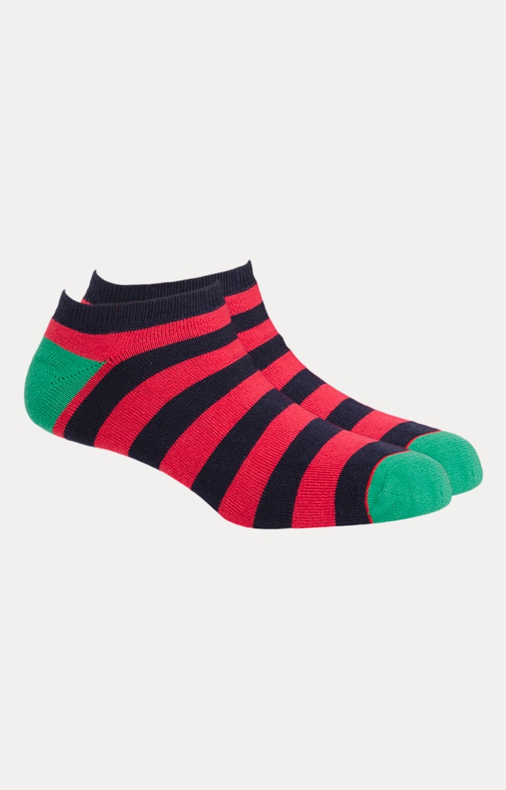 Soxytoes | Red and Black Striped Socks 0