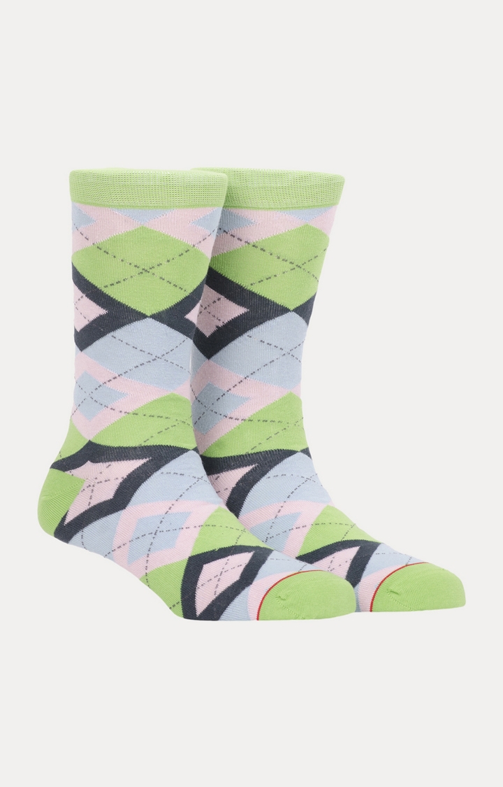 Soxytoes | Green Checked Socks 0