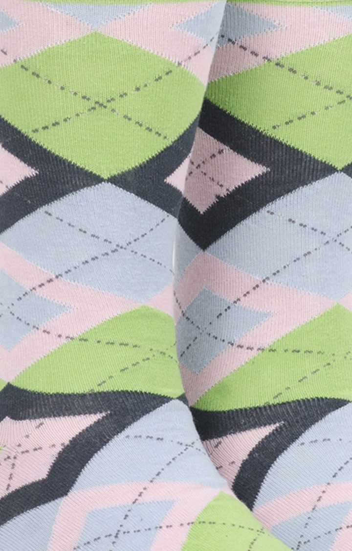 Soxytoes | Green Checked Socks 1