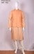 Ethnix By Raymond Light Orange Kurta With Bundi And Churidar