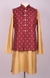 Ethnix By Raymond Medium Maroon Kurta With Bundi And Churidar