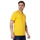 Yellow Taped Collar Slim Fit Pique Polo