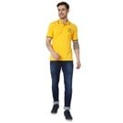 Yellow Taped Collar Slim Fit Pique Polo