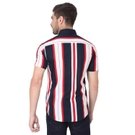Navy & Red Awning Stripe Lightweight Slim Fit Casual Shirt