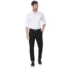 White & Black Micro Print Slim Fit Casual Shirt