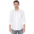 White Stripe Dobby Slim Fit Casual Shirt