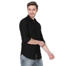 Black Stripe Dobby Slim Fit Casual Shirt