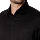 Black Dobby Slim Fit Casual Shirt