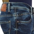 Denim Deluxe Stretch Super Slim Fit Dark Indigo Blue Jeans