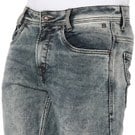 Mufti Mid Blue Ankle Length Knitted Stretch Jeans