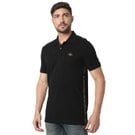Black Slim Fit Panelled Sleeve Polo