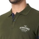 Olive Slim Fit Panelled Sleeve Polo