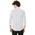 Mufti White & Black Stripe Slim Fit Casual Shirt