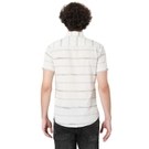 Mufti Off White & Black Stitch Stripe Slim Fit Casual Shirt