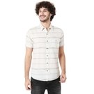 Mufti Off White & Black Stitch Stripe Slim Fit Casual Shirt