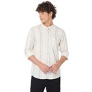 Mufti Off White & Navy Stitch Stripe Slim Fit Casual Shirt