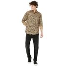 Mufti Khaki & Black Floral Print Slim Fit Casual Shirt