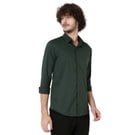 Mufti Green Slim Fit Casual Shirt