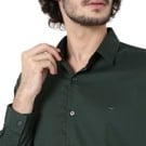 Mufti Green Slim Fit Casual Shirt
