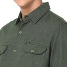 Mufti Green Slim Fit Flannel Shirt