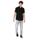 Mufti Black Dobby Slim Fit Casual Shirt