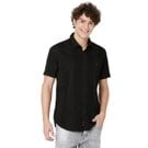 Mufti Black Dobby Slim Fit Casual Shirt