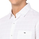 Mufti White Dobby Slim Fit Casual Shirt