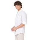 Mufti White Dobby Slim Fit Casual Shirt
