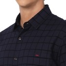 Mufti Navy Dobby Slim Fit Casual Shirt