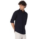 Mufti Navy Dobby Slim Fit Casual Shirt