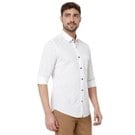 Mufti White Slim Fit Casual Shirt