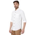 Mufti White Slim Fit Casual Shirt
