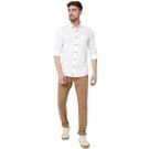Mufti White Slim Fit Casual Shirt