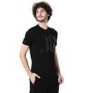 Mufti Black Leather Print Graphic Tee