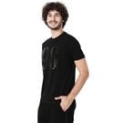 Mufti Black Leather Print Graphic Tee