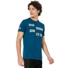 Mufti Teal Text Knitted Jersey Graphic T-Shirt