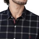 White Peached Check Shirt